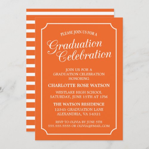 CLASSY CHIC ELEGANT GRADUATION PARTY INVITATION