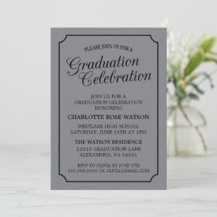 CLASSY CHIC ELEGANT GRADUATION PARTY INVITATION