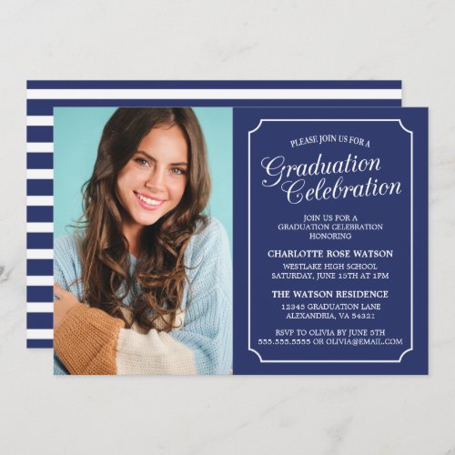 CLASSY CHIC ELEGANT GRADUATION PARTY INVITATION