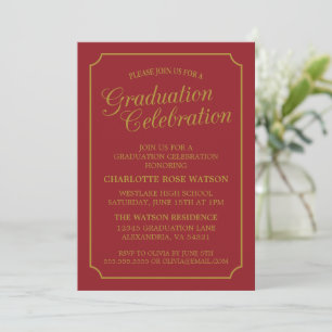 CLASSY CHIC ELEGANT GRADUATION PARTY INVITATION