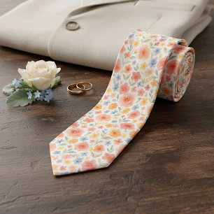 Classy Chic Floral Art Pattern Neck Tie