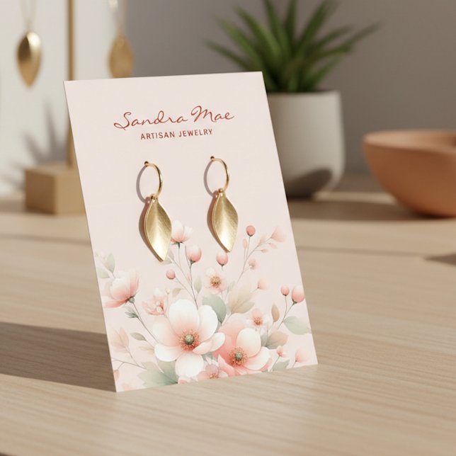 Classy Chic Floral Earring Jewelry Display Card (Creator Uploaded)