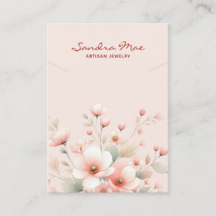 Classy Chic Floral Necklace Jewelry Display Card