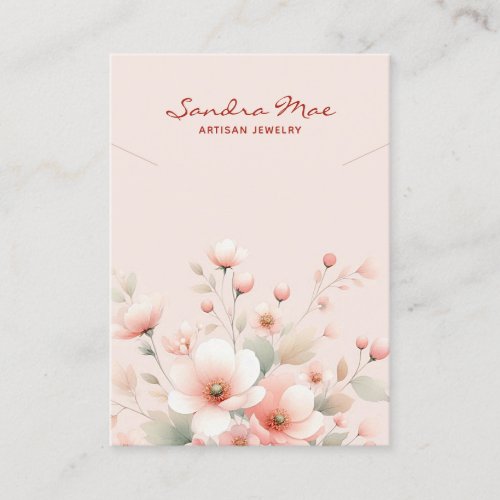 Classy Chic Floral Necklace Jewelry Display Card
