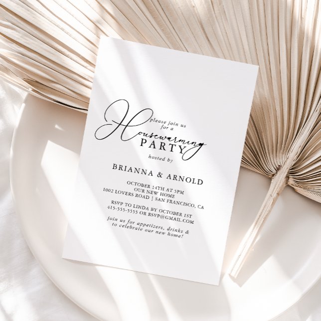 Classy Chic Minimalist Housewarming Party Invitation (Creator Uploaded)