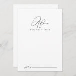 Classy Chic Minimalist Wedding Advice Card<br><div class="desc">This classy chic minimalist wedding advice card is perfect for a rustic wedding. The simple and elegant design features classic and fancy script typography in black and white. These cards are perfect for a wedding, bridal shower, baby shower, graduation party & more. Personalize the cards with the names of the...</div>