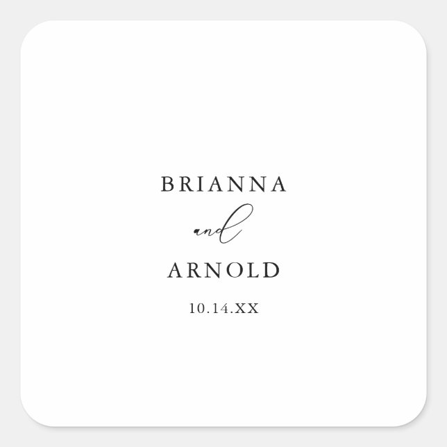 Classy Chic Minimalist Wedding Envelope Seals (Front)