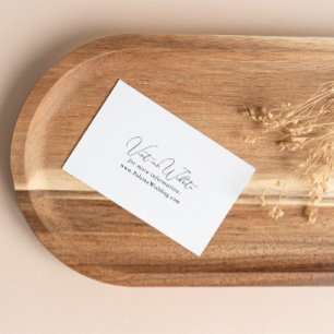 Classy Chic Minimalist Wedding Website Enclosure Card