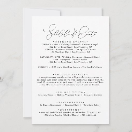 Classy Chic Minimalist Wedding Welcome Letter | Zazzle