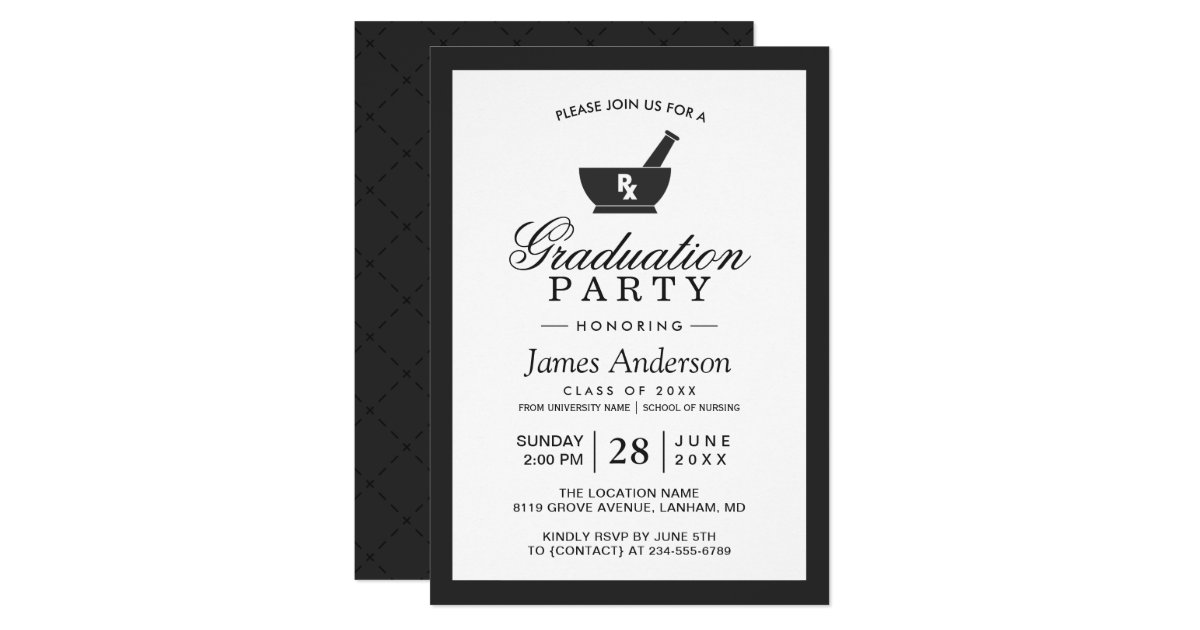 Pharmacy School Graduation Party Invitations 6