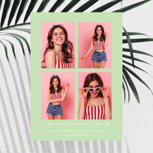 CLASSY CHIC PHOTO COLLAGE GRADUATION ANNOUNCEMENT