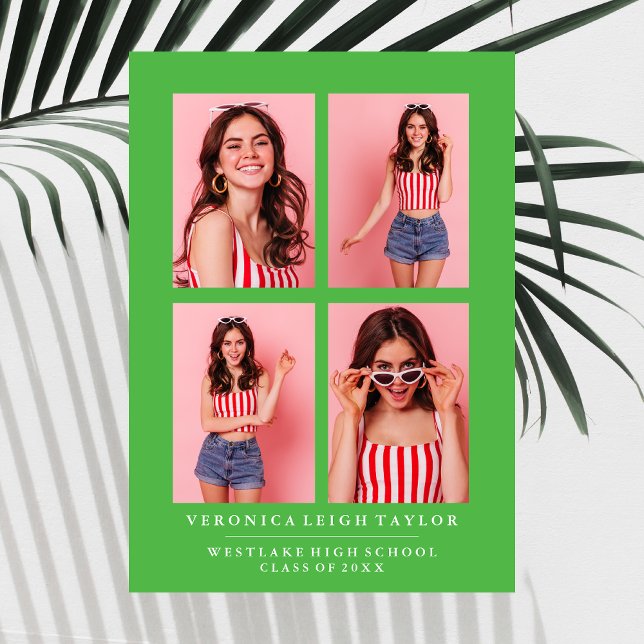 CLASSY CHIC PHOTO COLLAGE GRADUATION ANNOUNCEMENT (Creator Uploaded)