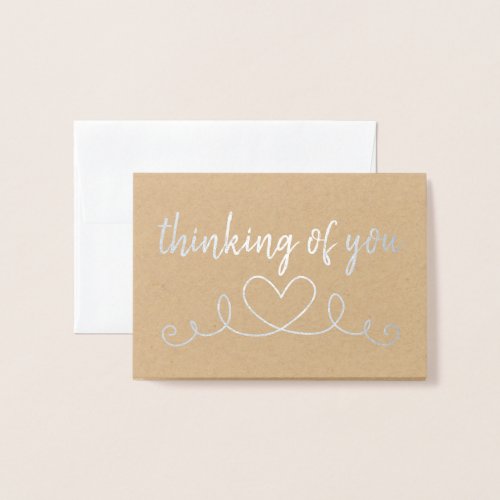 Classy Chic Thinking Of You Heart Foil Card