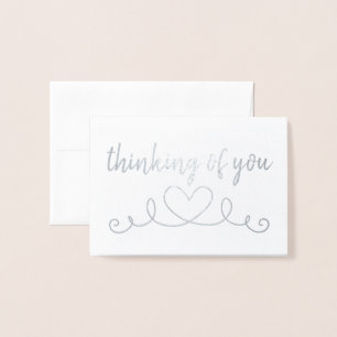 Classy Chic Thinking Of You Heart Foil Card