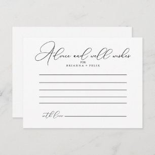 Classy Chic Wedding Advice Card