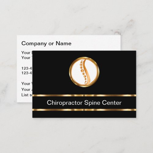 Classy Chiropractor Spine Center Business Card