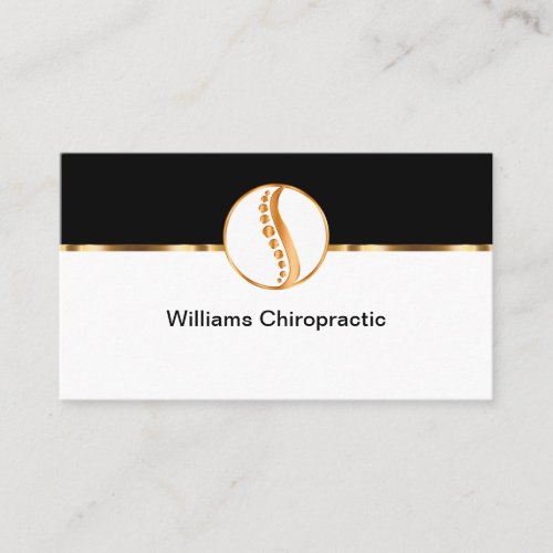 Classy Chiropractor Theme Business Cards