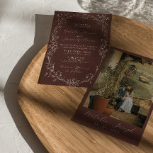 Classy Chocolate Brown Floral Old Money Wedding