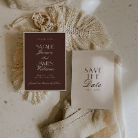 Classy Chocolate Brown Ivory Old Money Wedding