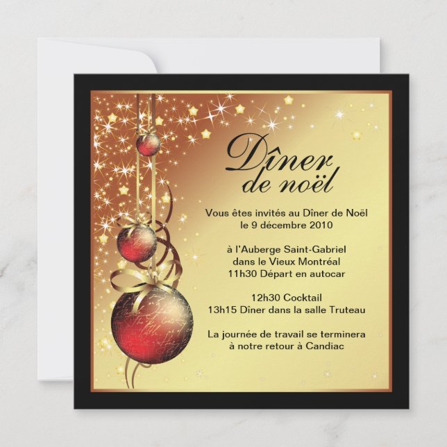Classy Christmas Card Invitation (Front)