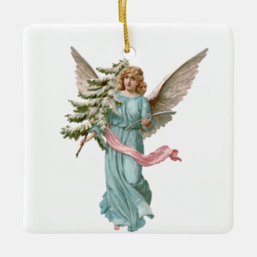 Classy Christmas Ceramic Ornament White Angel
