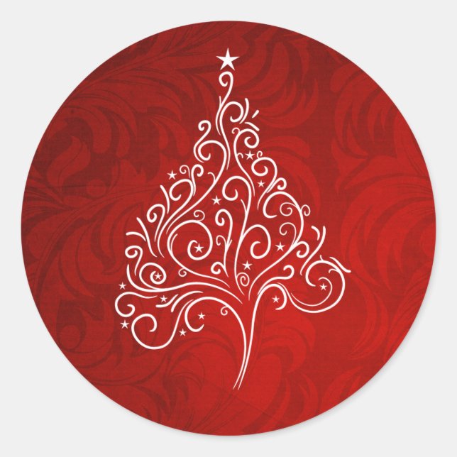 Classy Christmas Envelope Sticker (Front)