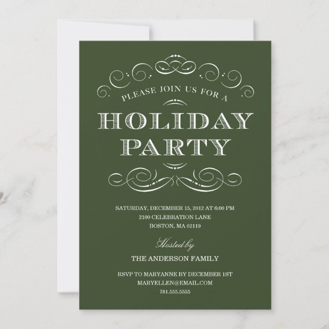 CLASSY CHRISTMAS | HOLIDAY PARTY INVITATION (Front)