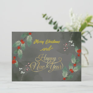 Classy Christmas & New Year Card with Logo 2026