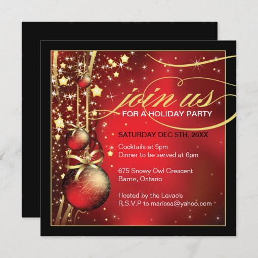 Classy Christmas Party Invitation | Zazzle