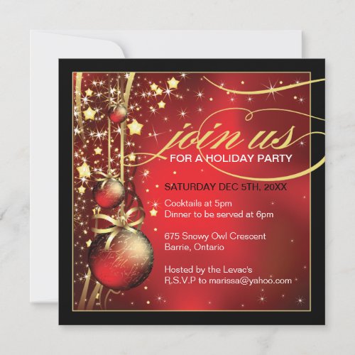 Classy Christmas Party Invitation