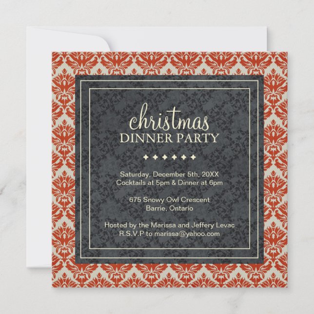 Classy Christmas Party Invitation (Front)