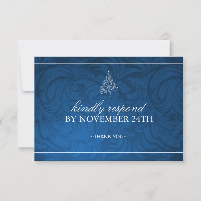Classy Christmas Party Invitation RSVP (Front)