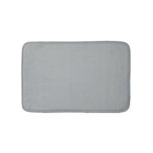 Classy Christmas Silver Winter Solid Color Bath Mat