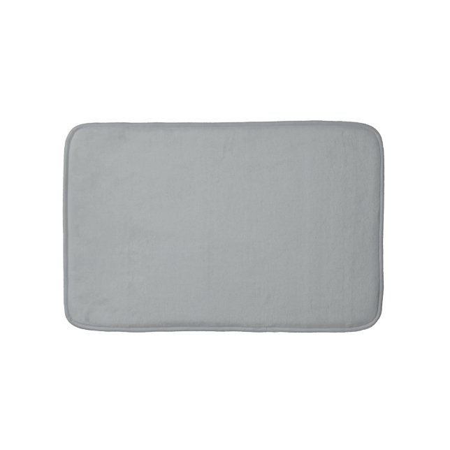 Classy Christmas Silver Winter Solid Color Bath Mat (Front)