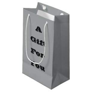 Classy Christmas Silver Winter Solid Color Small Gift Bag