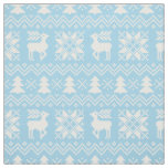Classy Christmas Sweater Inspired Blue Pattern Fabric