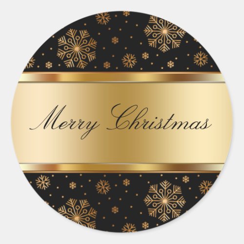 Classy Christmas Theme Gold Tone Sticker Labels
