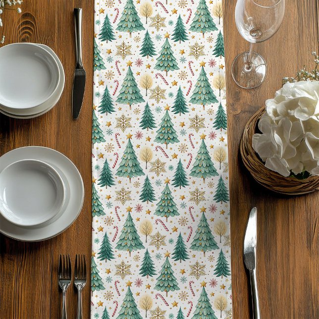 Classy Christmas Trees Festive Dining Table Runner (Classy Christmas Trees Festive Dining Table Runner)