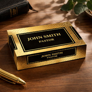 Classy Church Pastor Gold And Black Paperweight