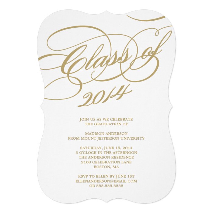 Classy Class of 2014  Graduation Party Invitation