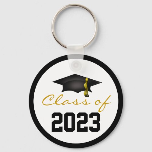 Classy Class of 2024 Graduation Cap Keychain
