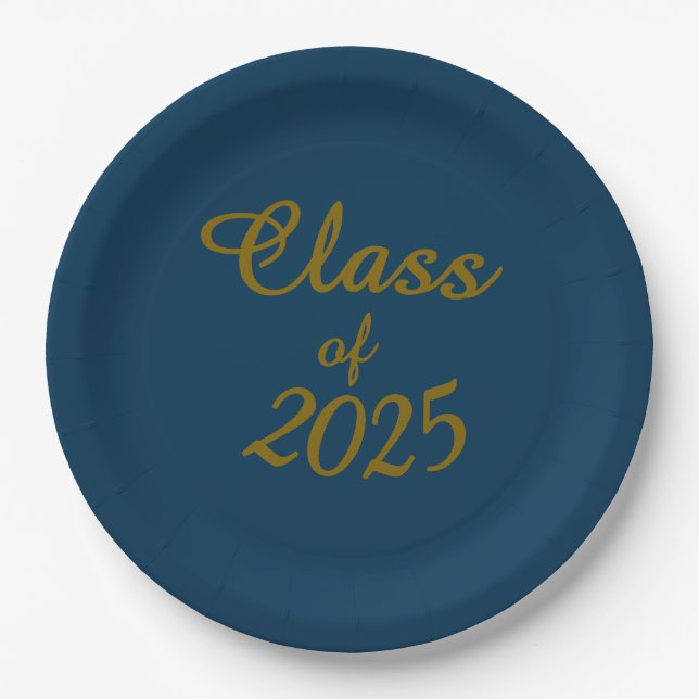 Classy Class of 2025 Paper Plates (Front)
