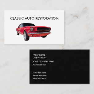 Classy Classic Auto Restoration Business Card