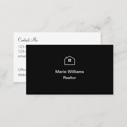 Classy Clean Modern Realtor Business Cards