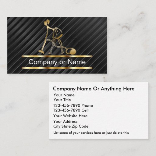 Customizable Classy Cleaning Business Cards