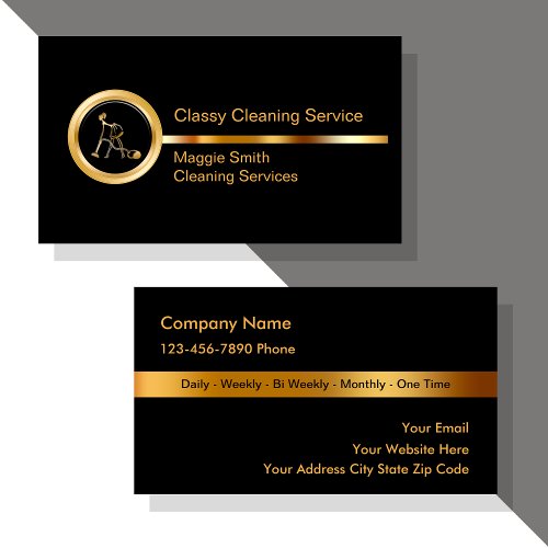 Classy Cleaning Business Cards