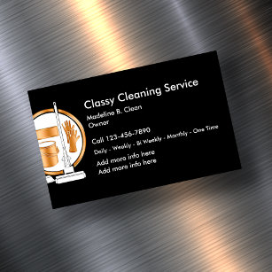 Classy Cleaning Service Business Card Magnet