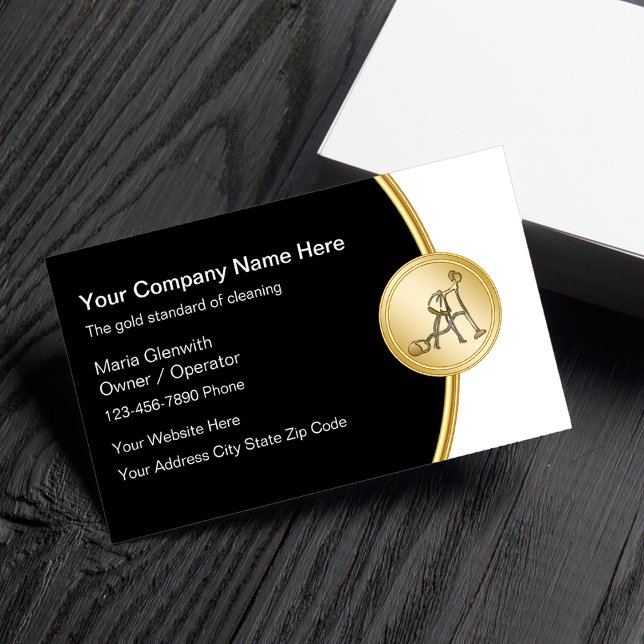 Classy Cleaning Service Business Cards (Creator Uploaded)