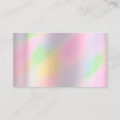 Classy Cleaning Service Maid Holograph Pink Business Card (Back)