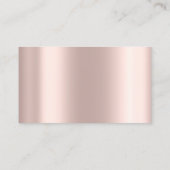 Classy Cleaning Service Maid Rose Silver Blush Business Card (Back)